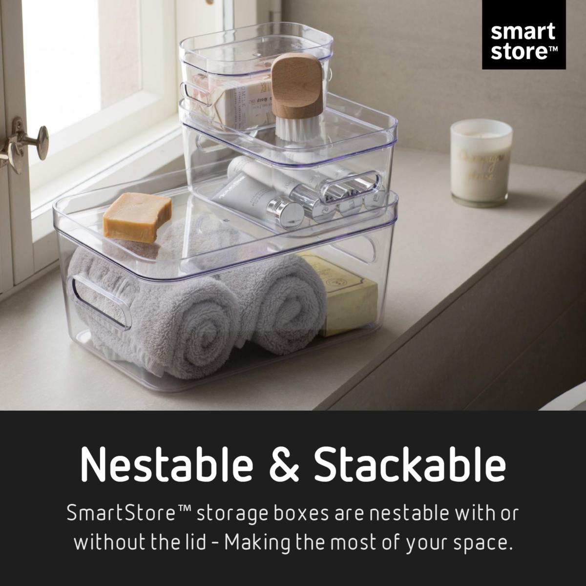 Compactbundle Set of 4 Assorted Storage Boxes Clear – image 4