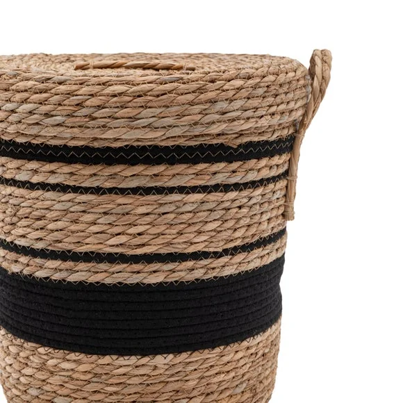 Cedar & Sage Set of 3 Linen Stripe Storage Baskets – image 5