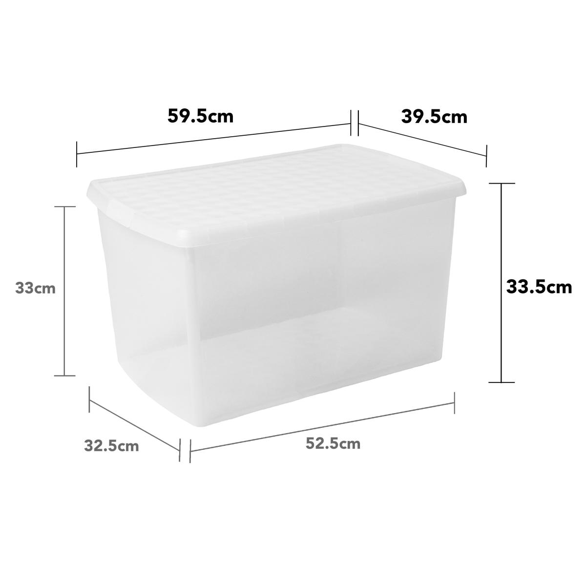 Wham Clip 13.02 Pack of 4 62l Storage Boxes With Lids Clear – image 5