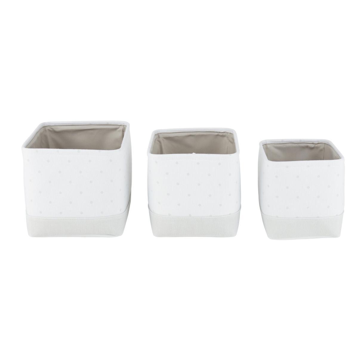 Beautiful Basics Grey Polka Storage Baskets Grey – image 2