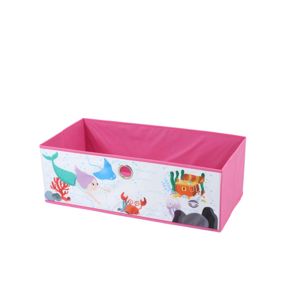 Set of 2 Mermaid Large Storage Boxes Blue – image 3