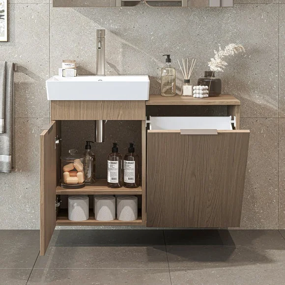 Dubai 2 Door Vanity Unit with Laundry Basket – image 2
