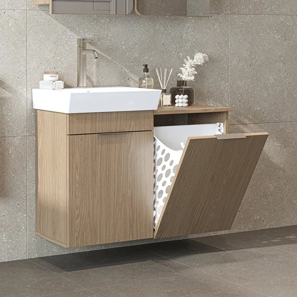 Dubai 2 Door Vanity Unit with Laundry Basket – image 4