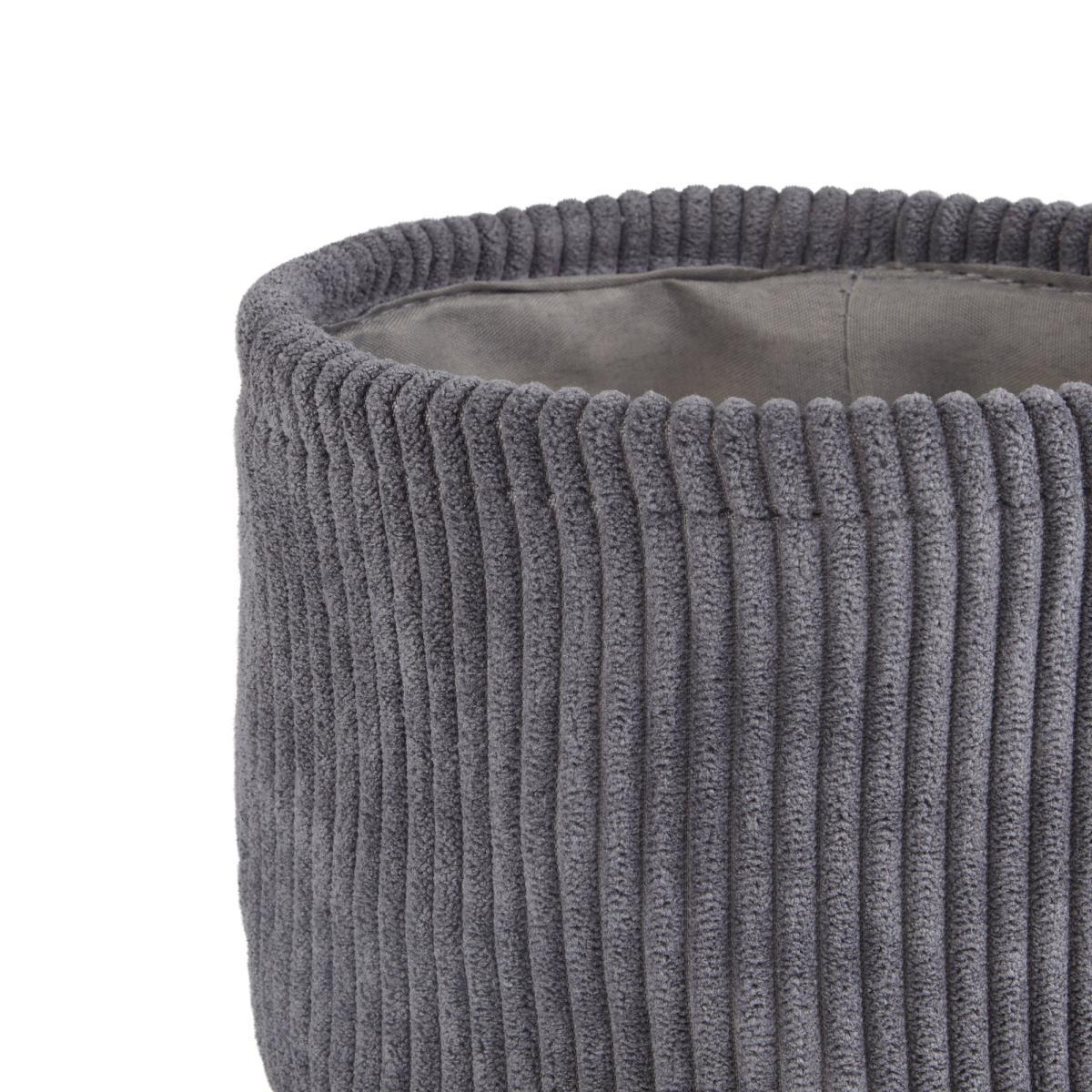 Set of 3 Grey Cord Storage Baskets Grey – image 4