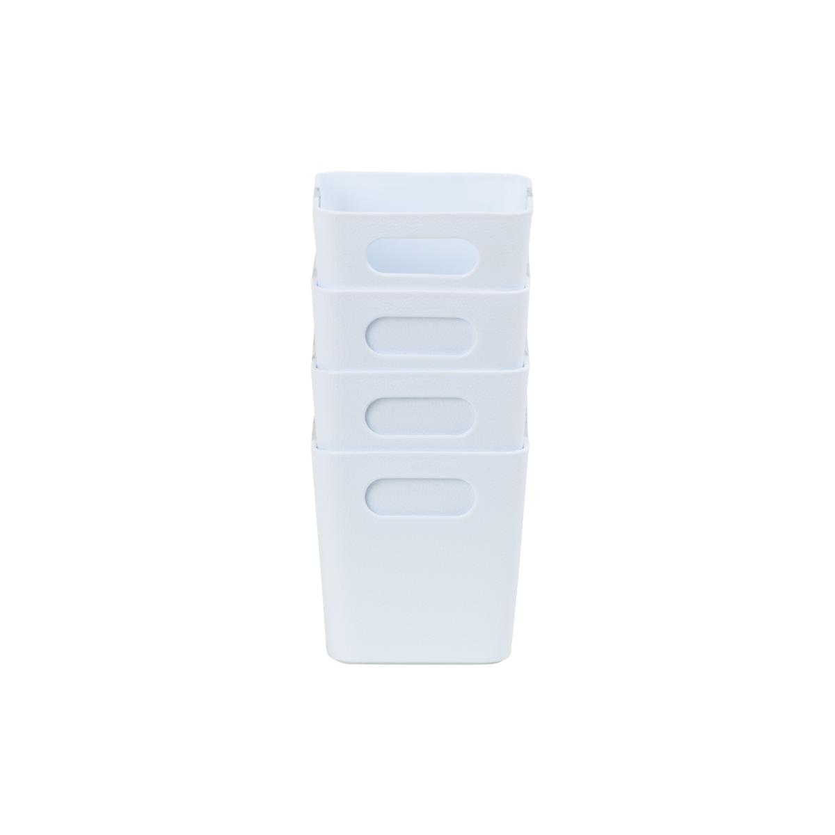 Wham Studio Set of 4 Plastic Storage Basket 4.02 White – image 2
