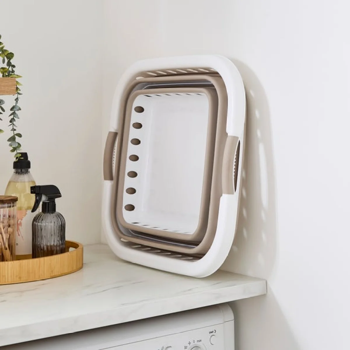Collapsible Square Laundry Basket – image 2