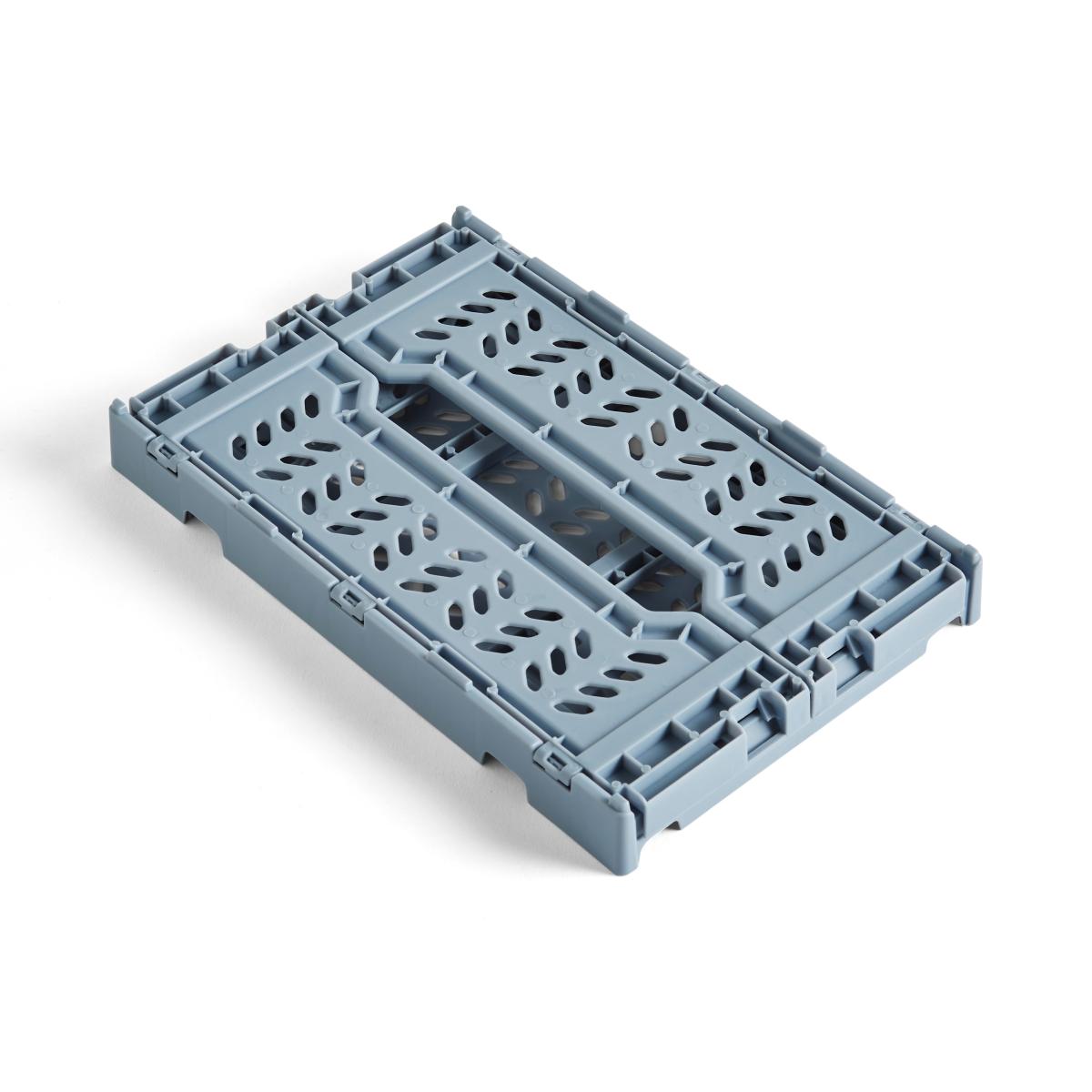 Pack of 2 Foldable Crates Ashley Blue – image 4