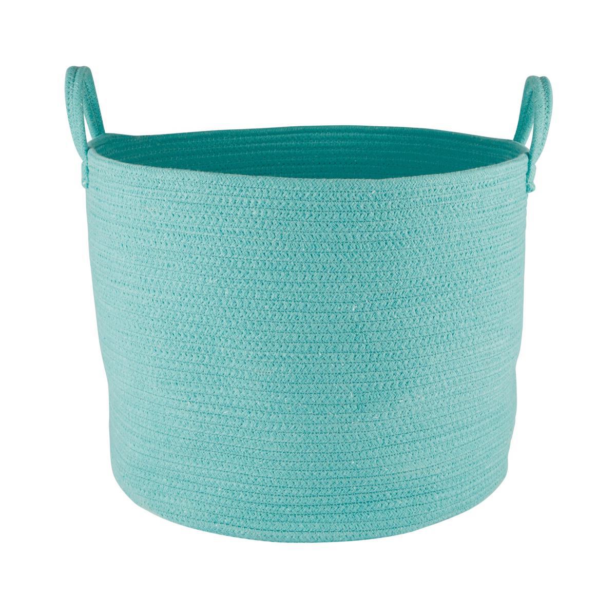 Large Cotton Rope Basket Aqua (Blue) – image 5