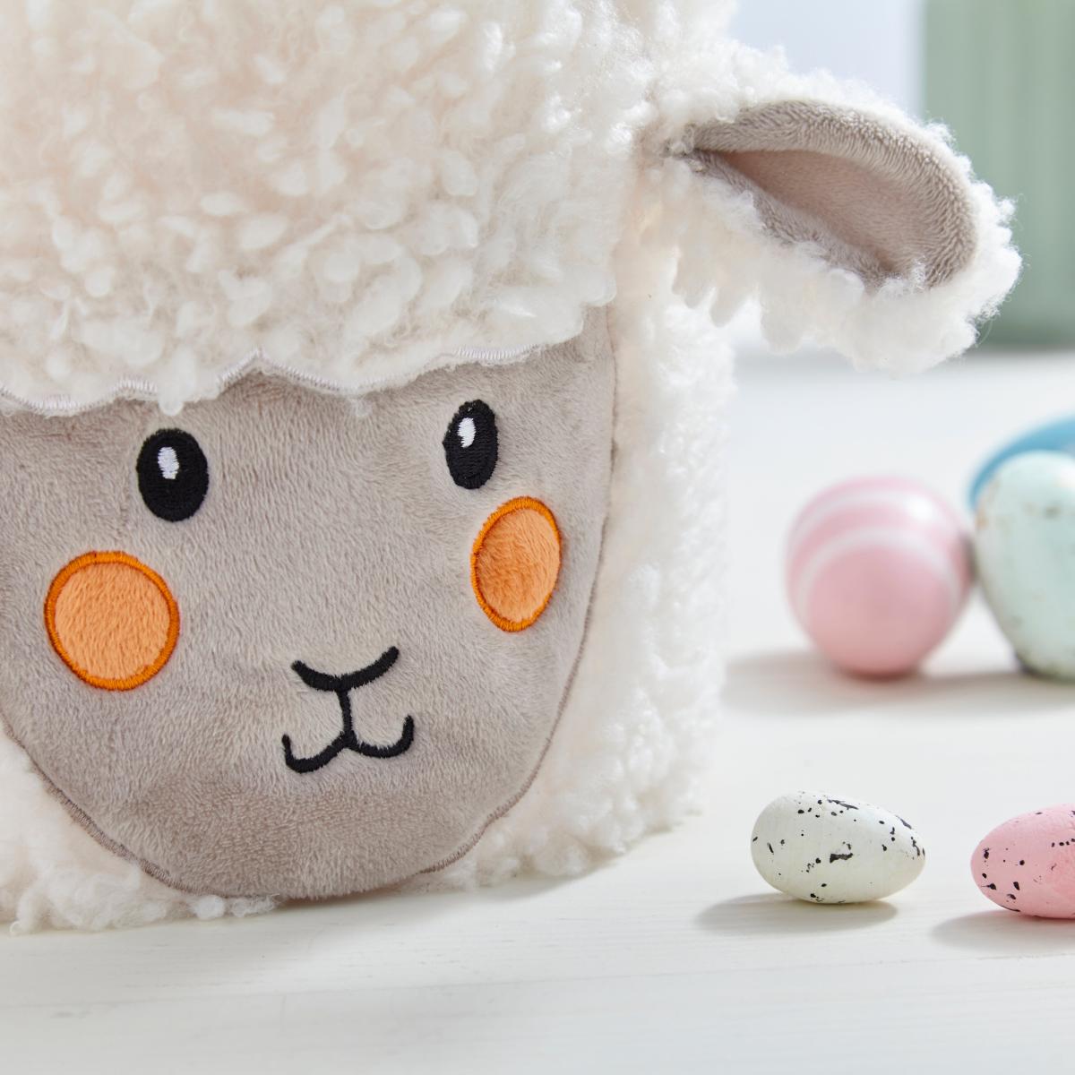 Fabric Sheep Basket MultiColoured – image 3