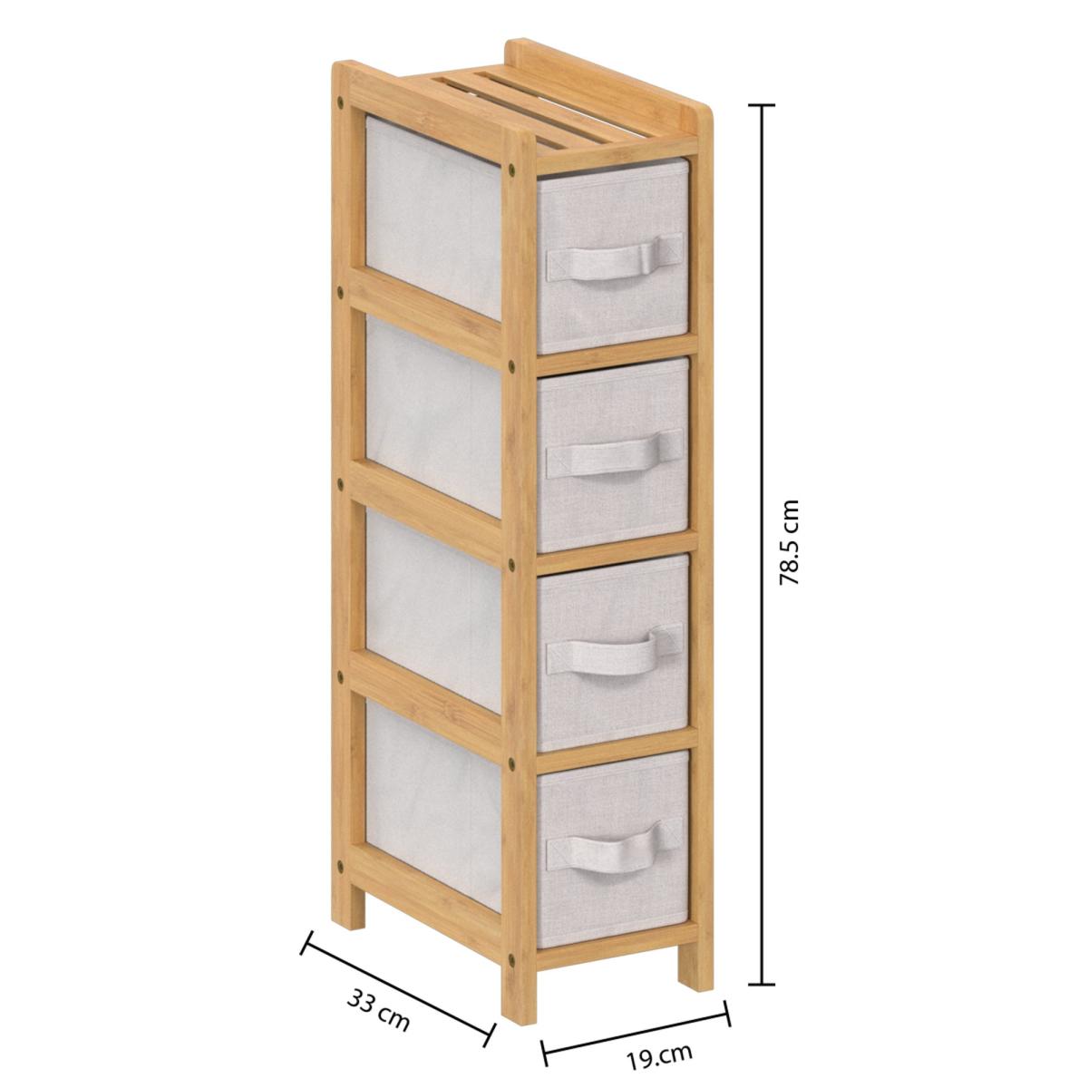 Tissa White 4 Box Narrow Storage Unit – image 3