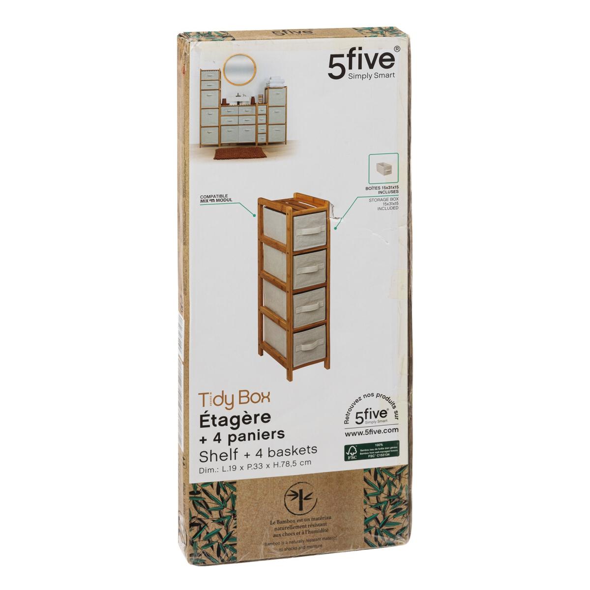 Tissa White 4 Box Narrow Storage Unit – image 7