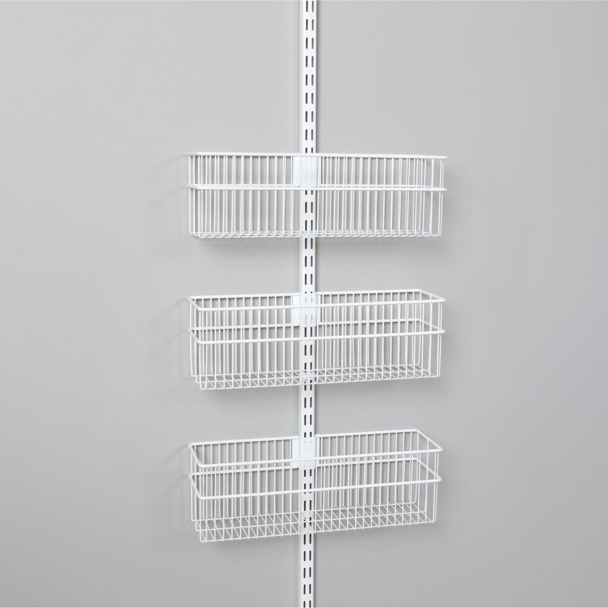 Elfa Wall Mounted 3 Basket Solution White – image 2