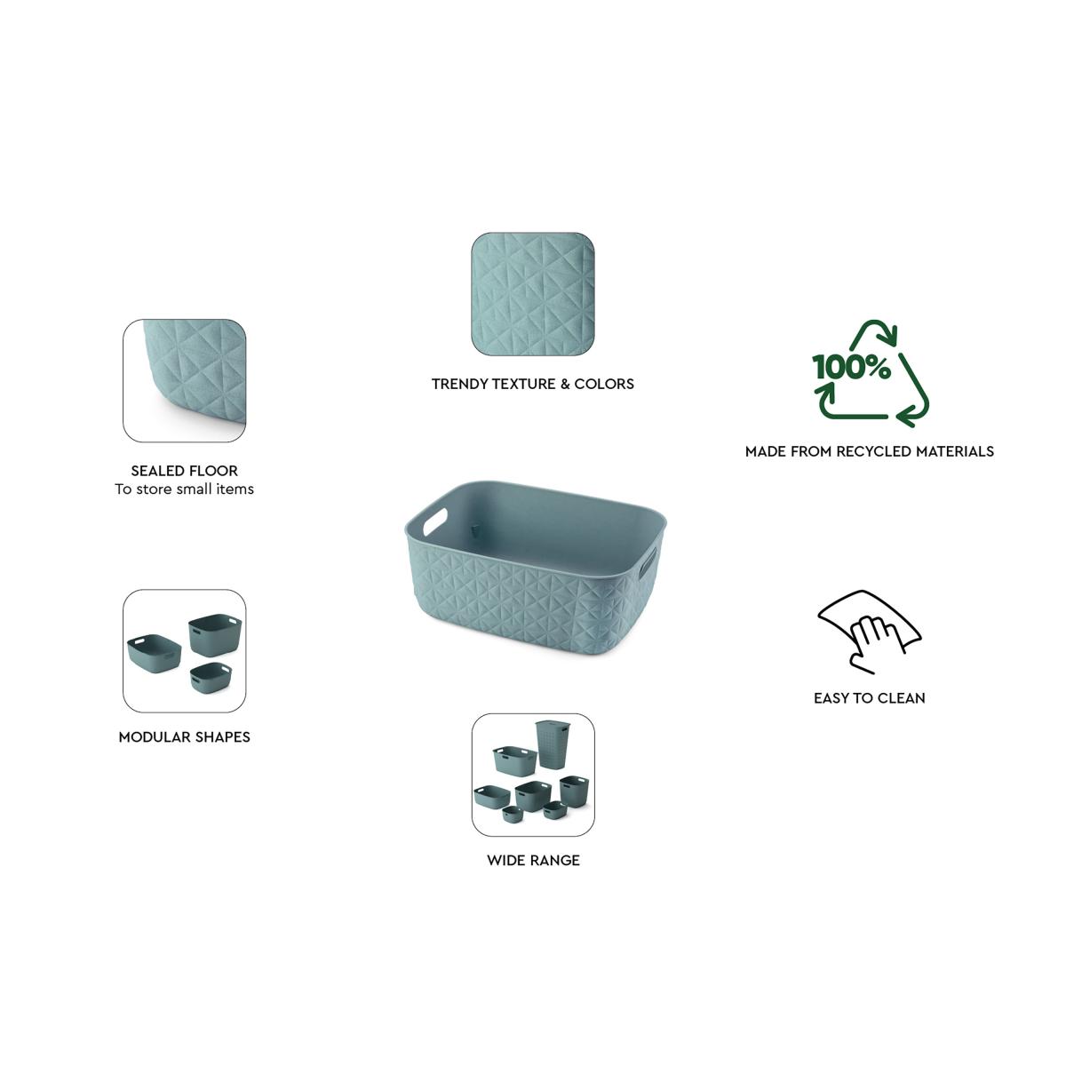 Curver Softex 12.5l Storage Basket Teal (Blue) – image 7