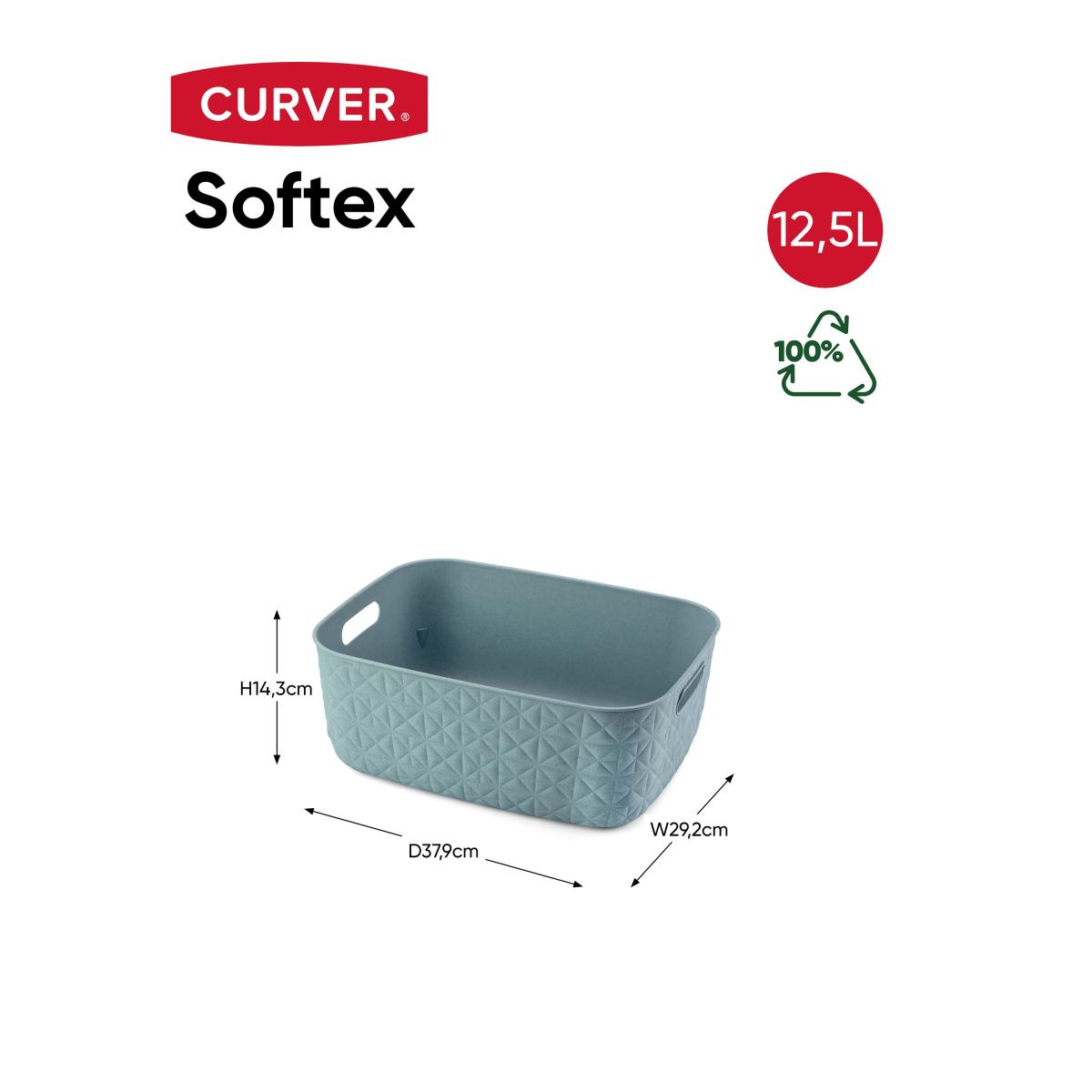 Curver Softex 12.5l Storage Basket Teal (Blue) – image 8