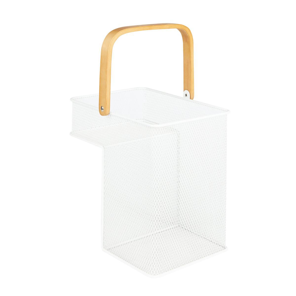 Metal Mesh Stair Basket White White – image 2
