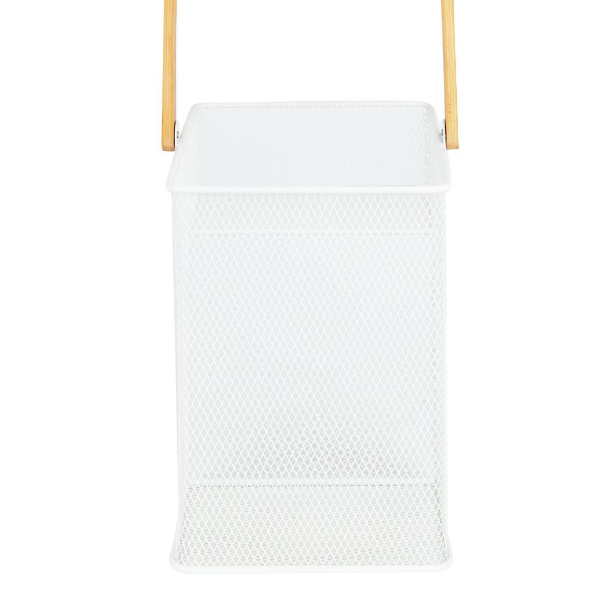 Metal Mesh Stair Basket White White – image 3