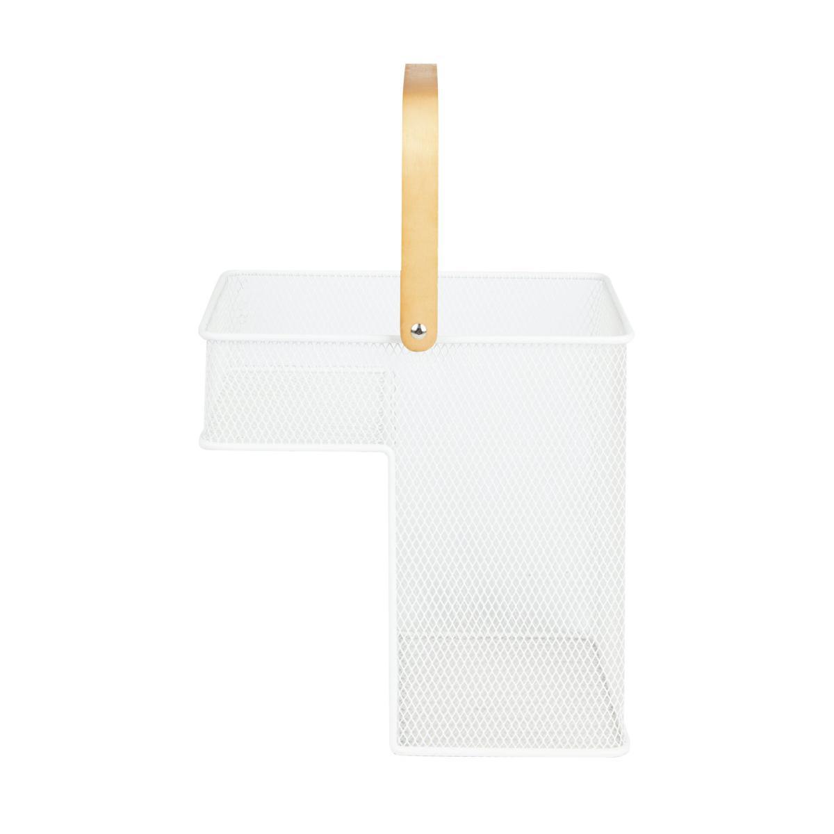 Metal Mesh Stair Basket White White – image 4
