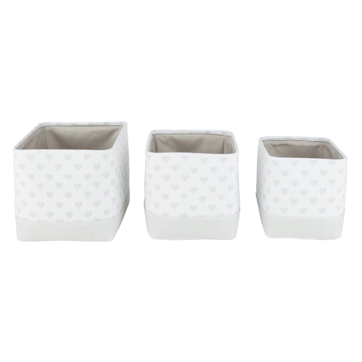 Beautiful Basics Grey Heart Storage Baskets Grey – image 2