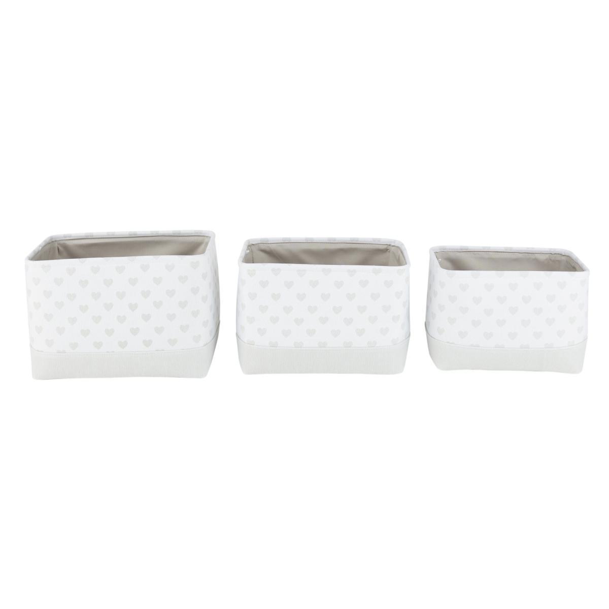 Beautiful Basics Grey Heart Storage Baskets Grey – image 3