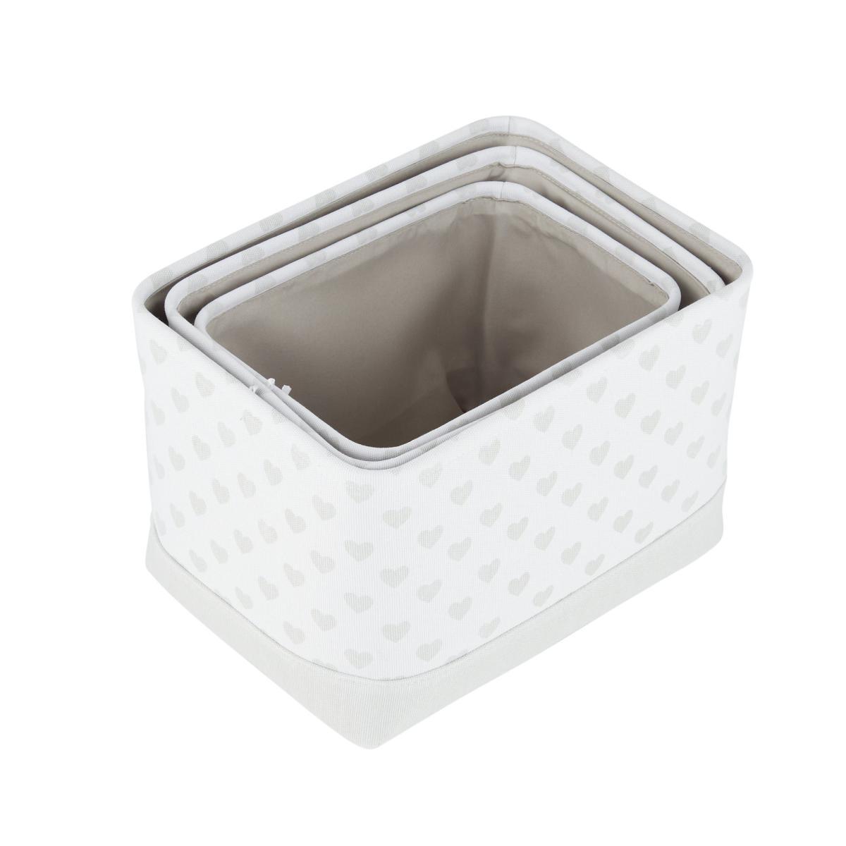 Beautiful Basics Grey Heart Storage Baskets Grey – image 4