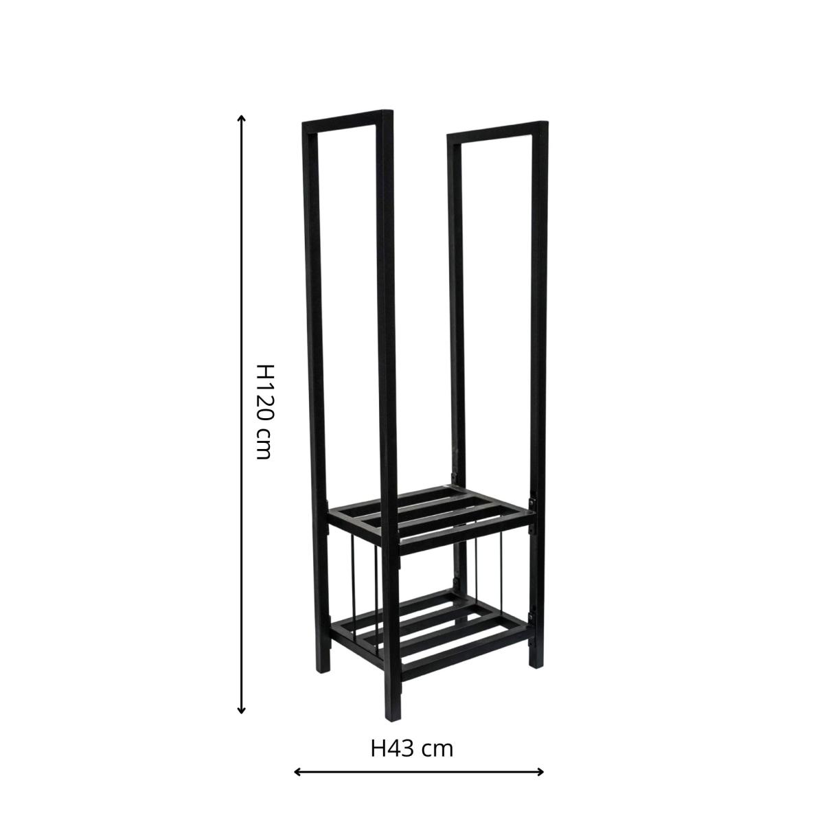 Return - Tall Square Shelved Log Storage Basket – image 3