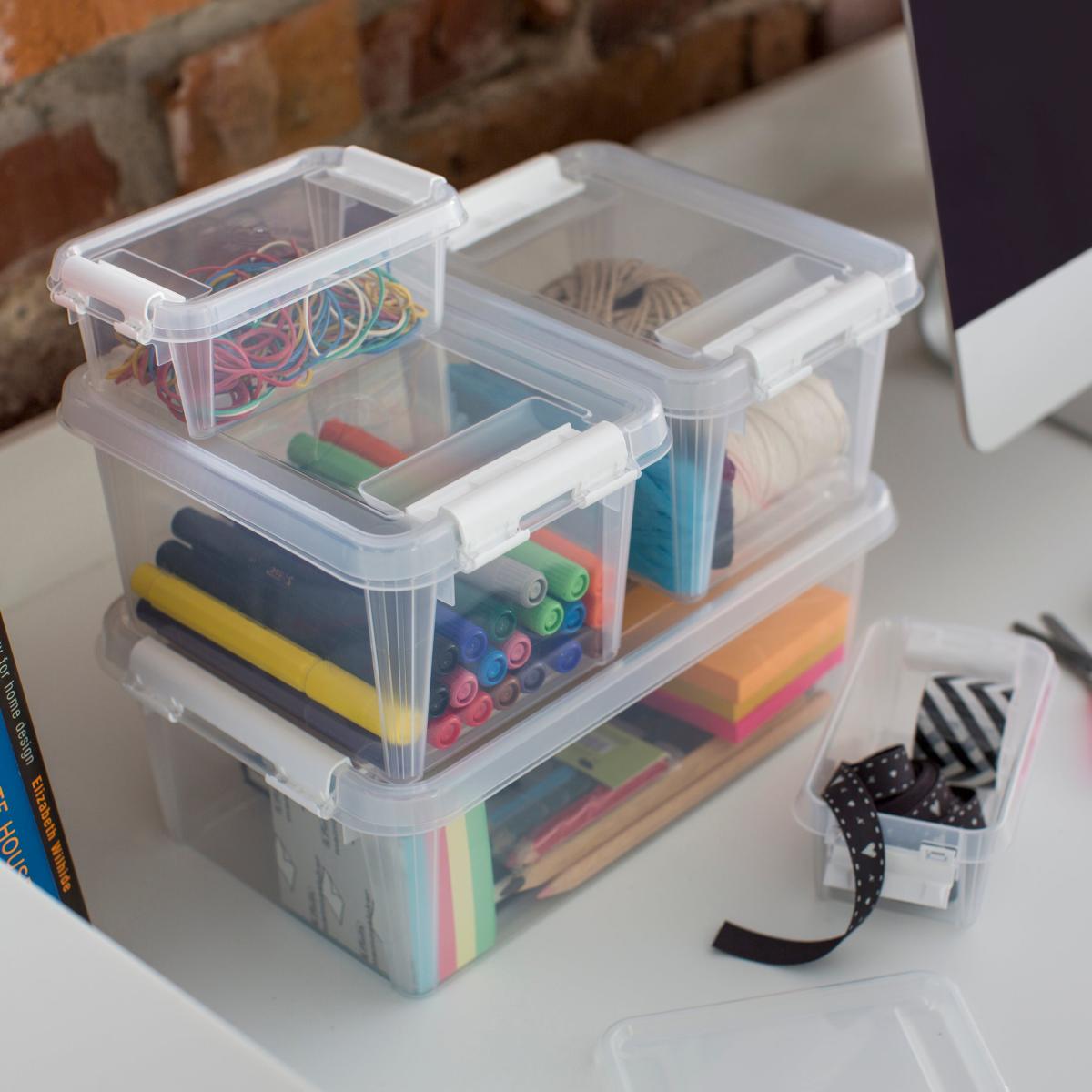 SmartStore Home 0.3L Set of 10 Storage Boxes, Clear – image 3