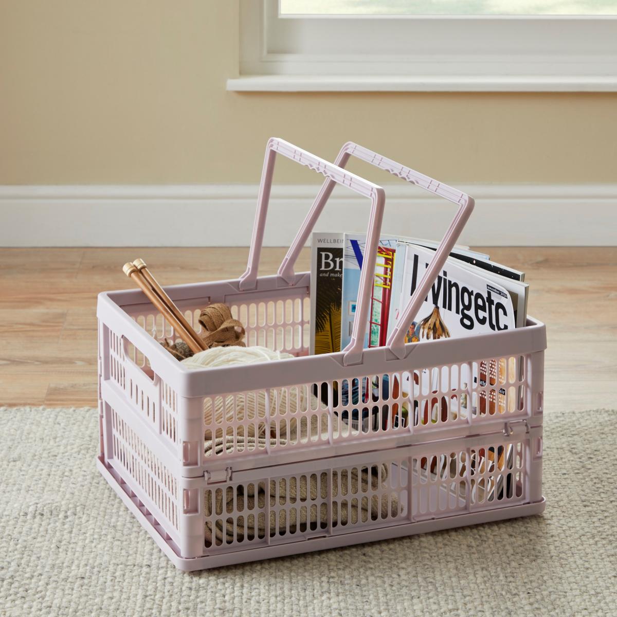 Large Folding Crate Purple – image 1