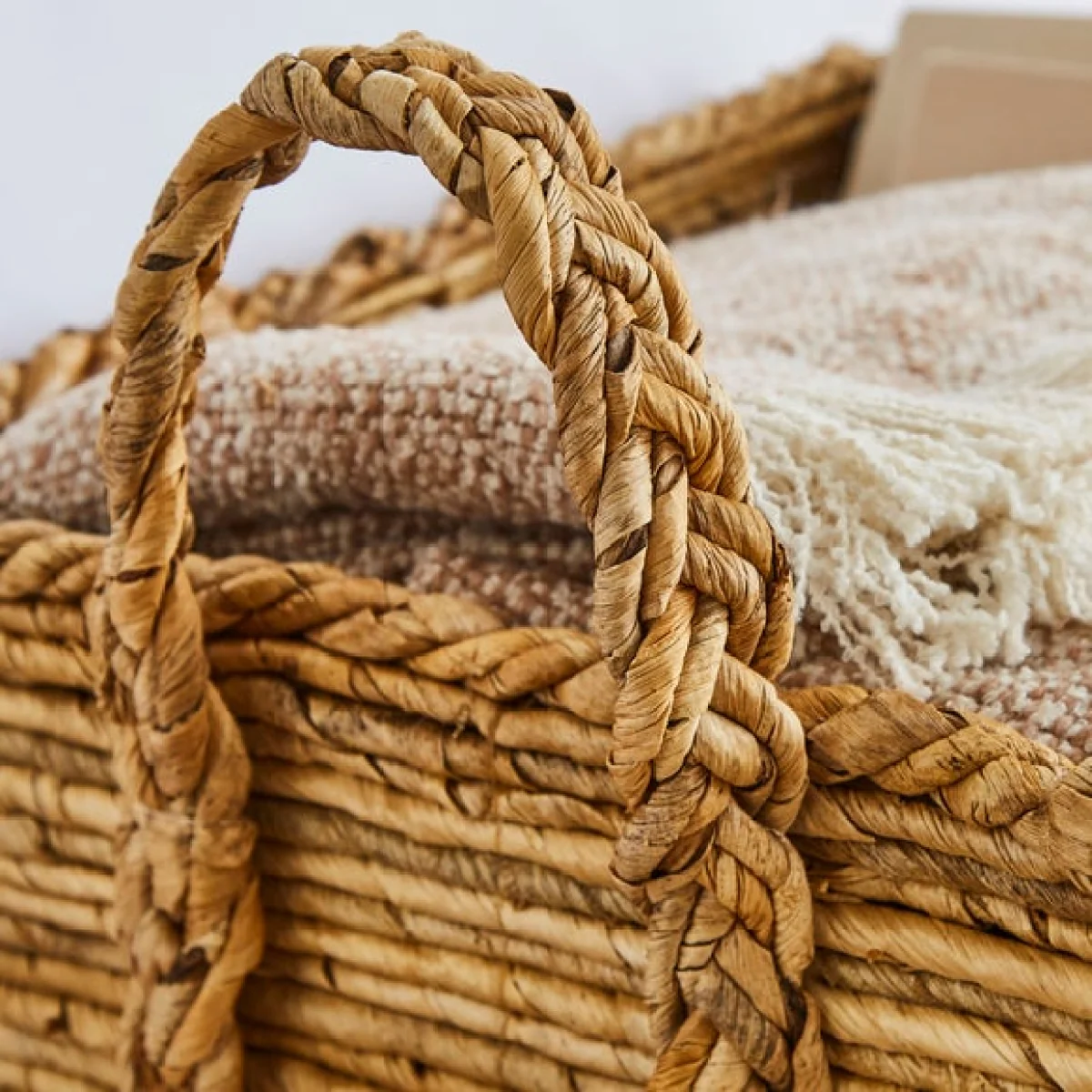 Large Square Banana Bark Storage Basket – image 2