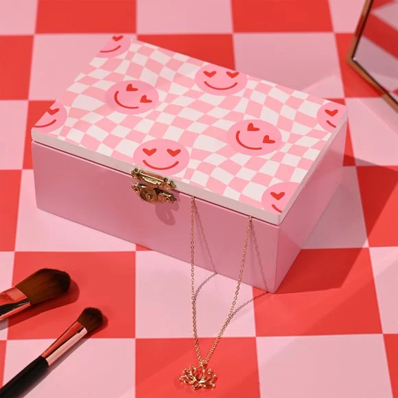 The Feel Good Club Chequerboard Smile Storage Box – image 1