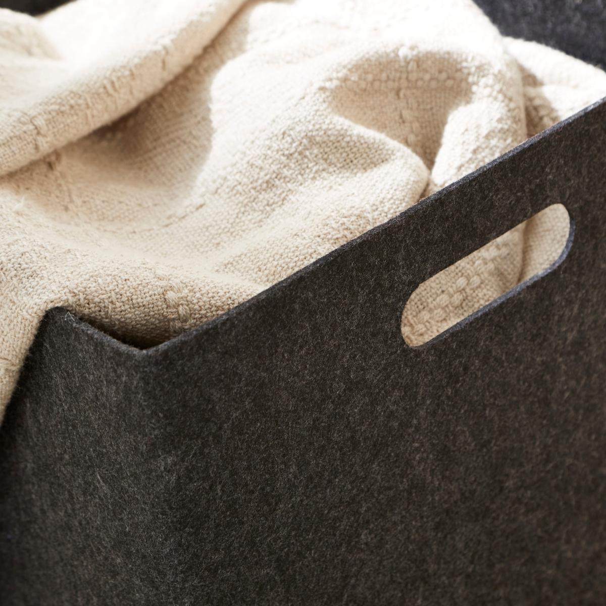 Felt Fabric Storage Box Graphite (Grey) – image 2