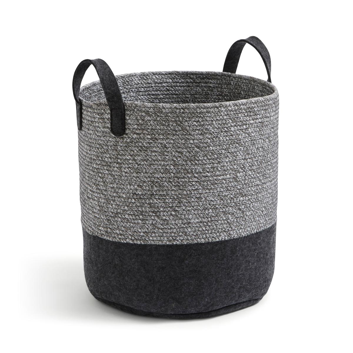 Monochrome Industrial Large Storage Basket Dark Grey – image 3