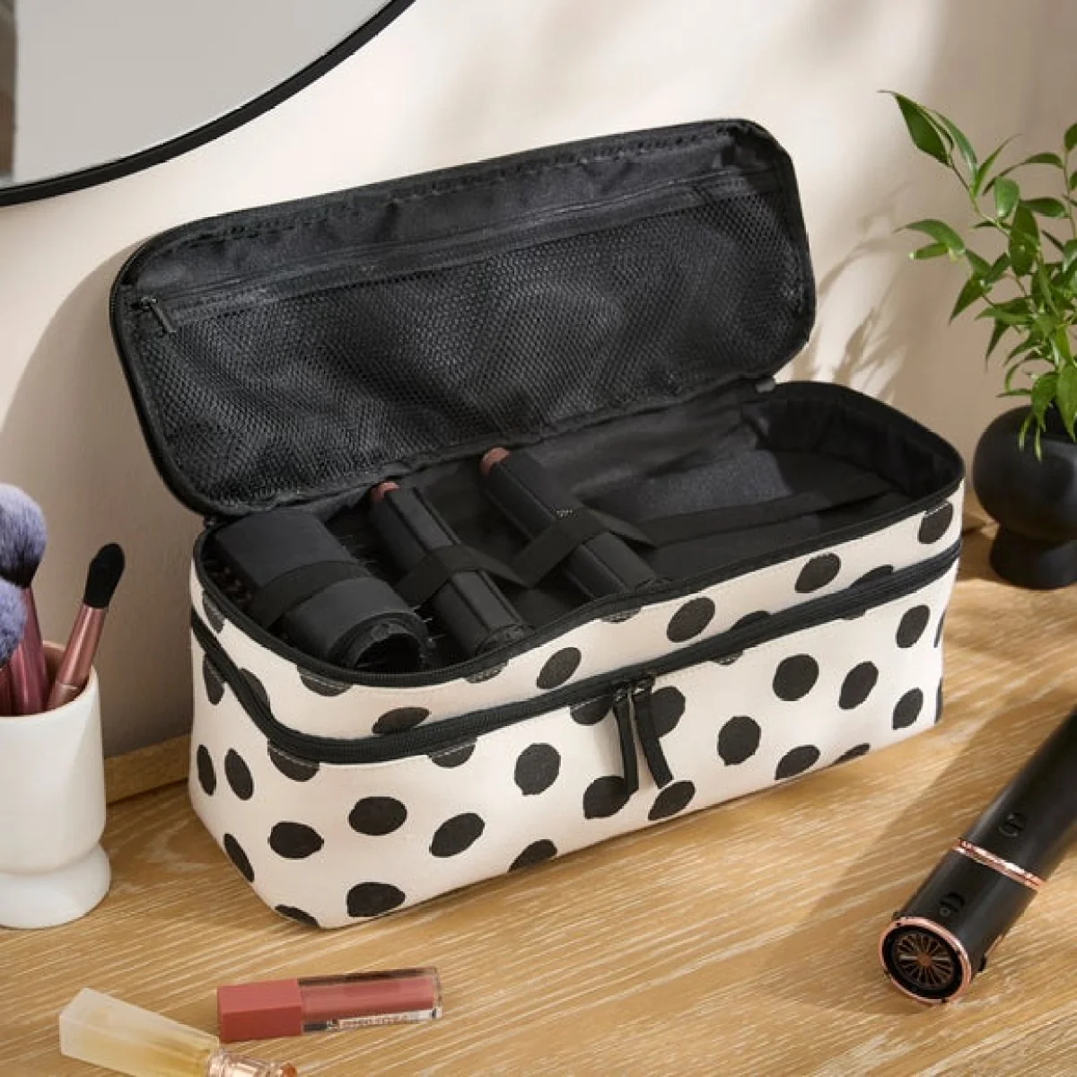 Polka Dot Hair Dryer Bag – image 2