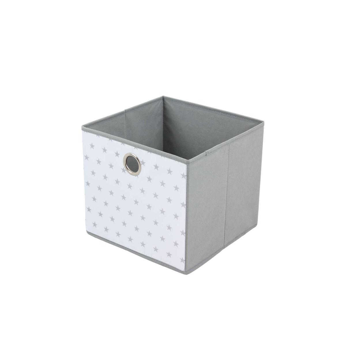 Set of 2 Stars Small Storage Boxes Grey – image 2