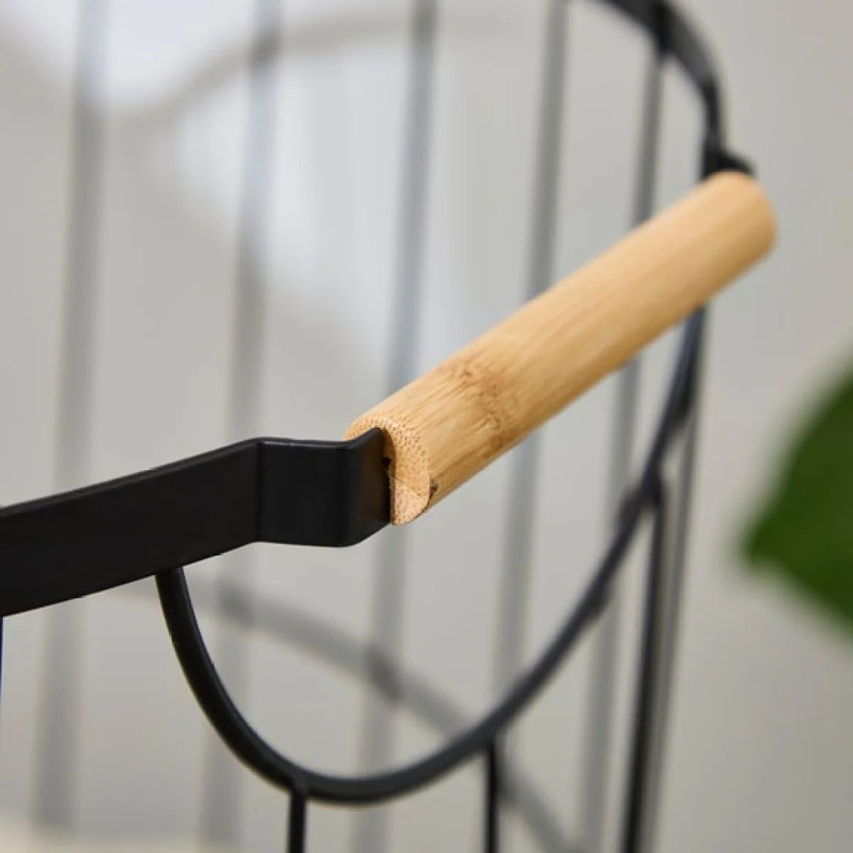 Metal Laundry Basket with Wheels – image 2