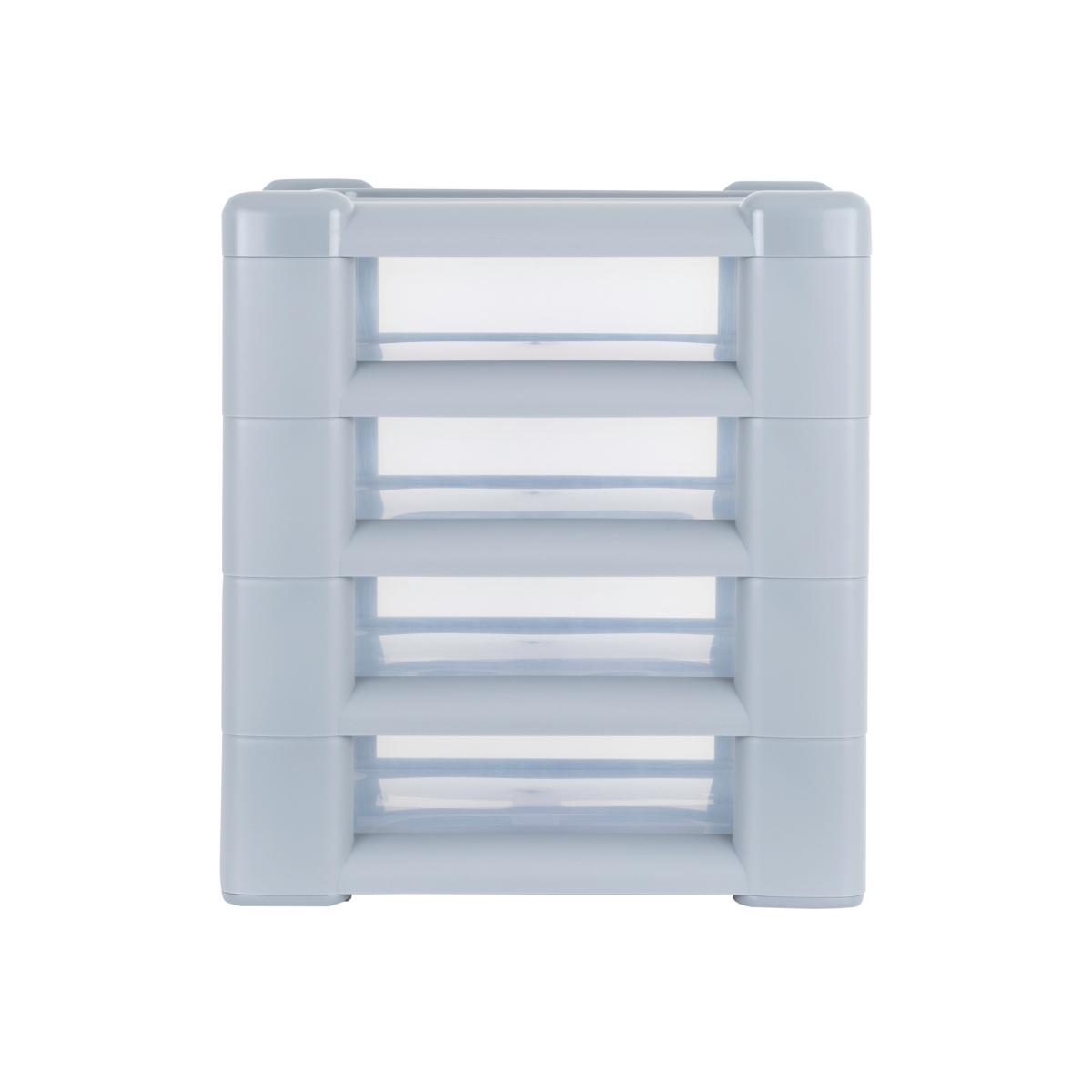 Wham Shallow 4 Drawer Storage Tower Unit Grey – image 6