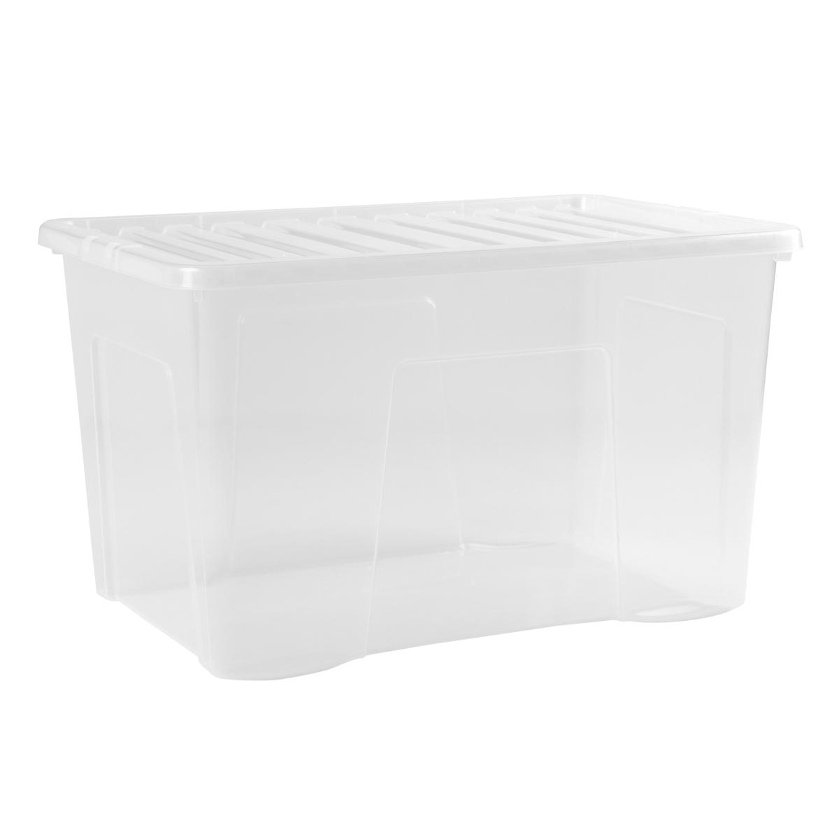 Wham Crystal Pack of 4 102L Boxes & Lids Clear – image 3