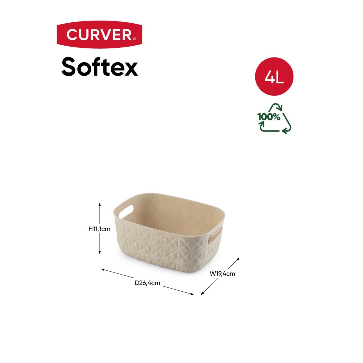 Curver Softex 4l Storage Basket Chalky White – image 9