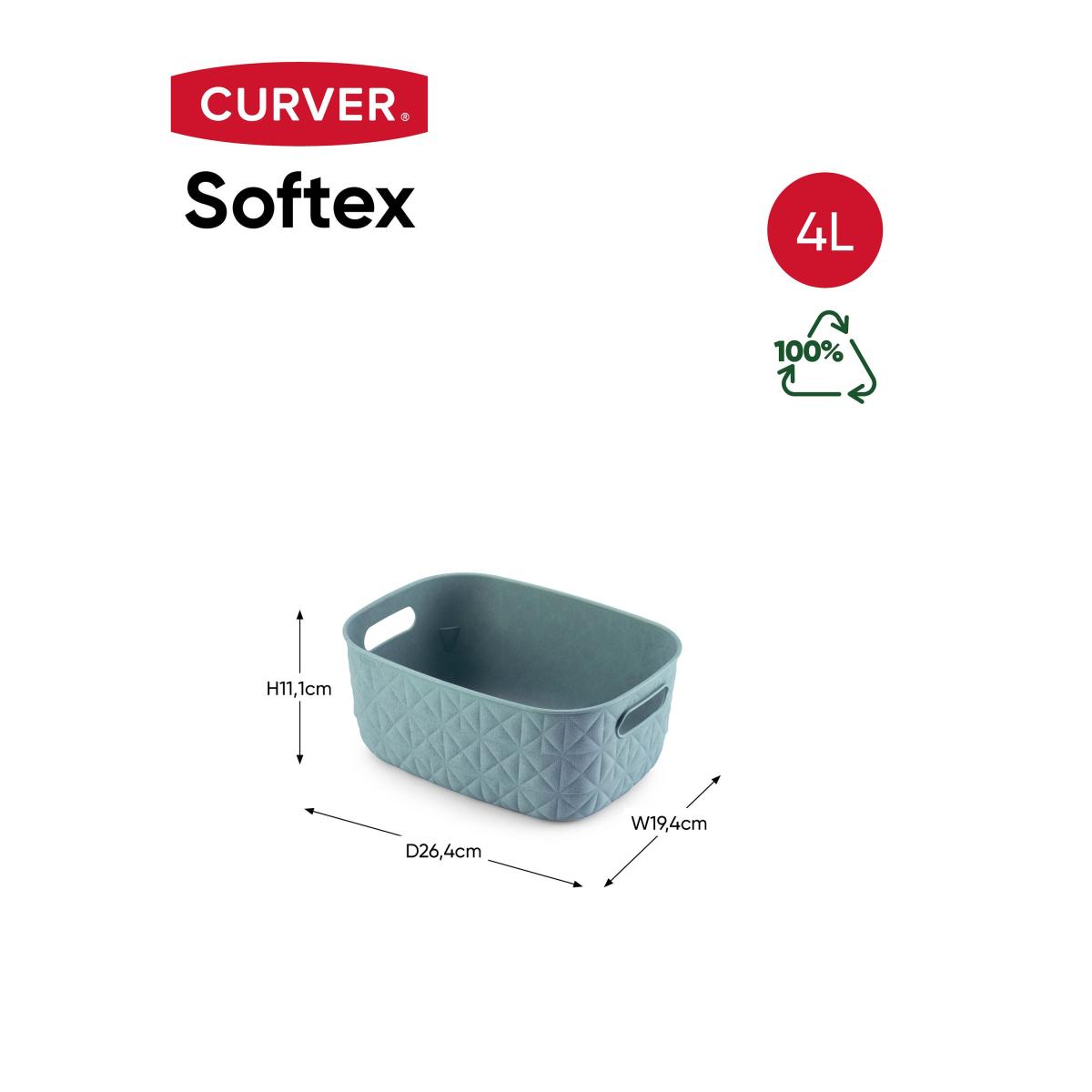 Curver Softex 4l Storage Basket Teal (Blue) – image 8