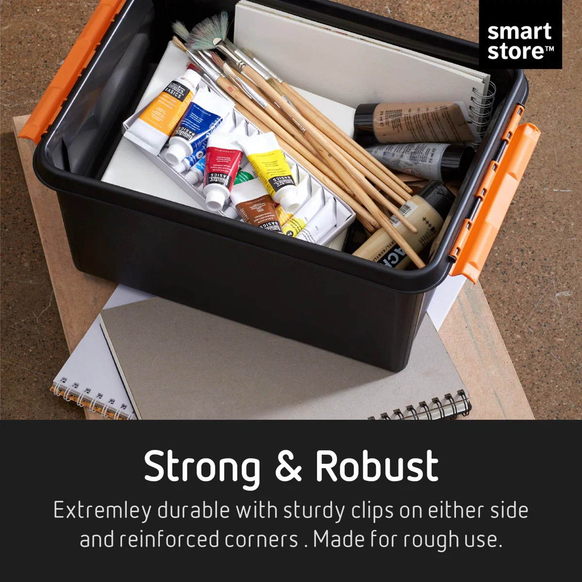 SmartStore Pro 14L Set of 3 Boxes, Black & Orange Black – image 6