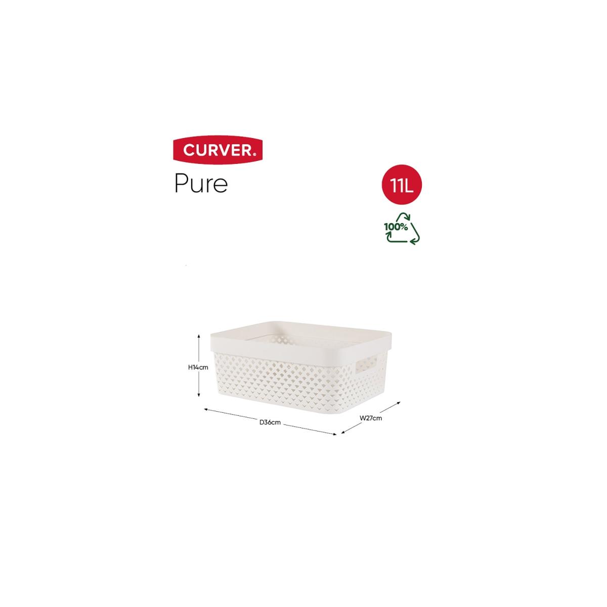 Curver Pure 11L Storage Basket White – image 6