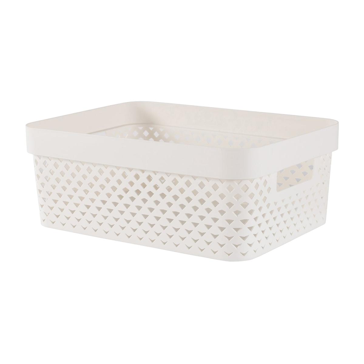 Curver Pure 11L Storage Basket White – image 1