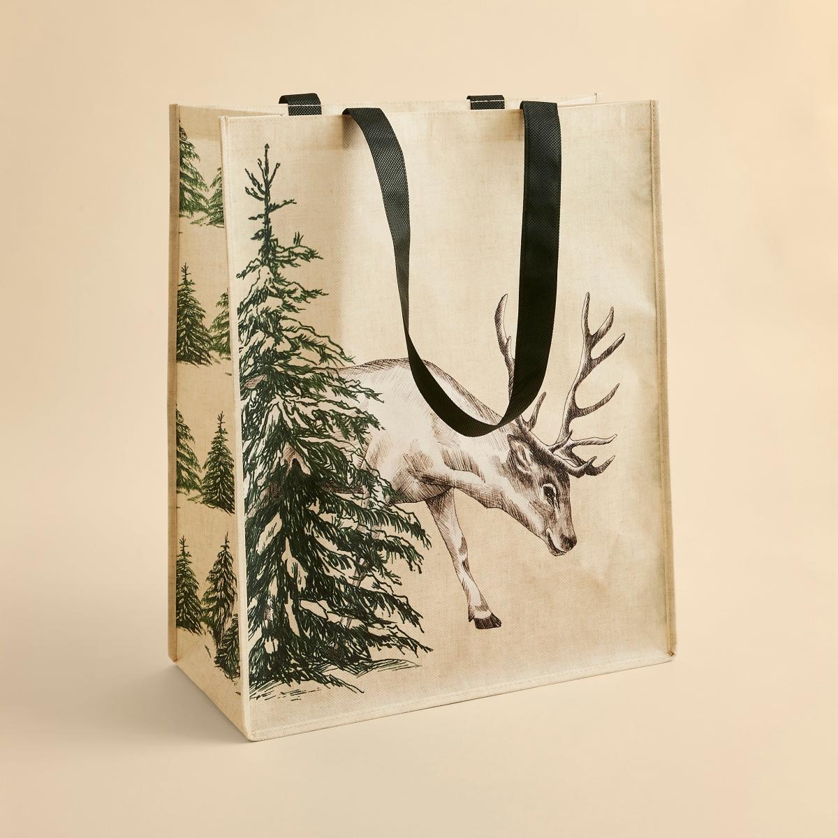 Extra Large Traditional Stag Shopper Bag Cream – image 2