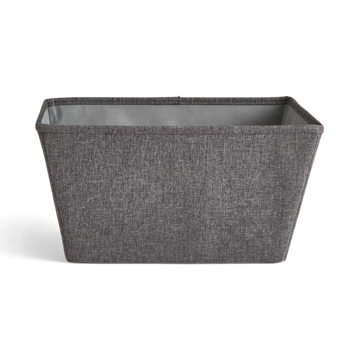 Faux Linen Tapered Basket Grey – image 3