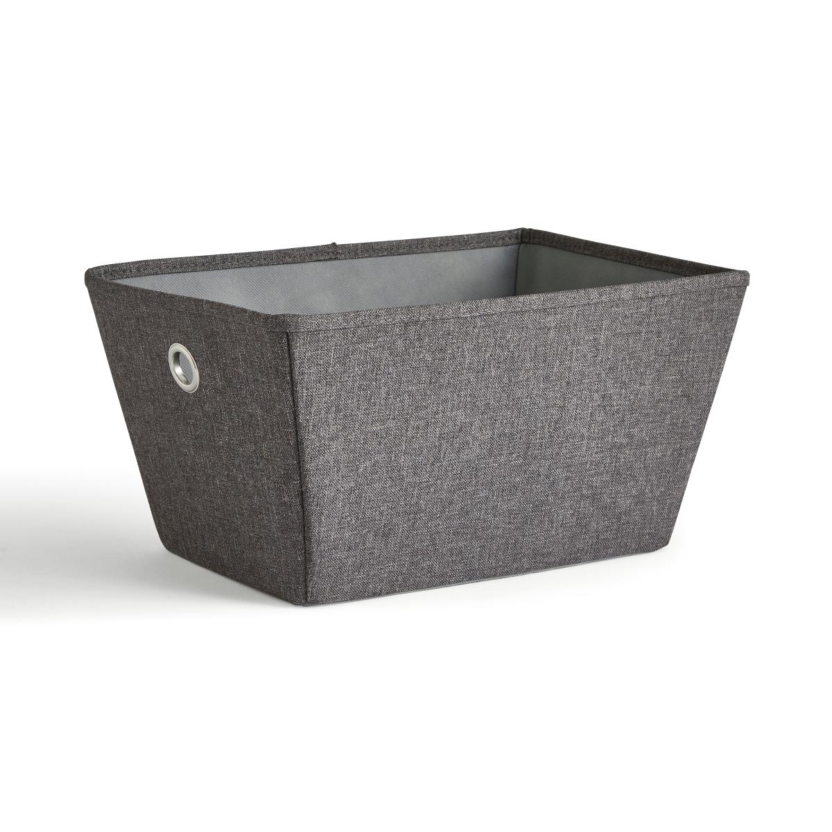 Faux Linen Tapered Basket Grey – image 4