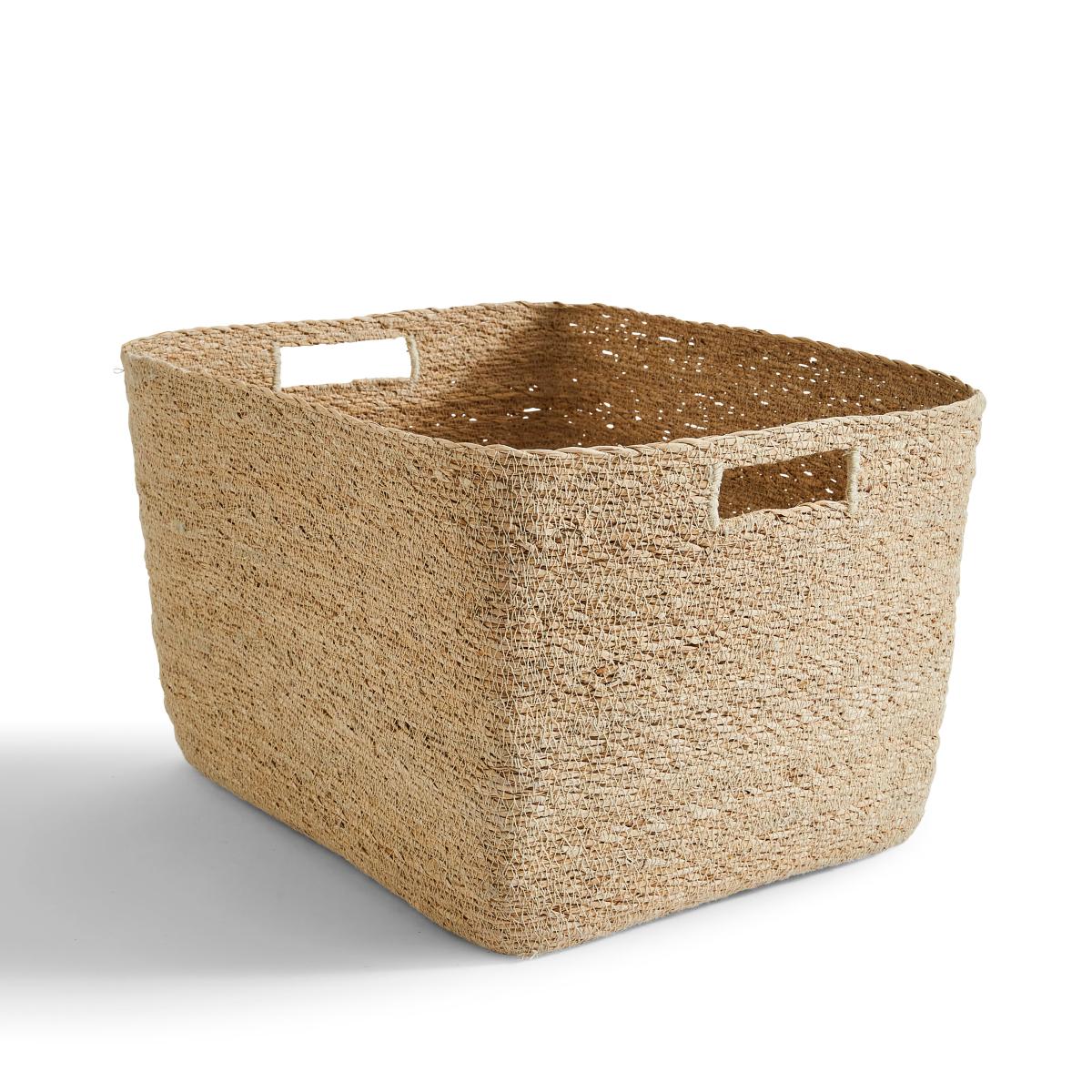Seagrass Storage Basket Sandstone – image 3