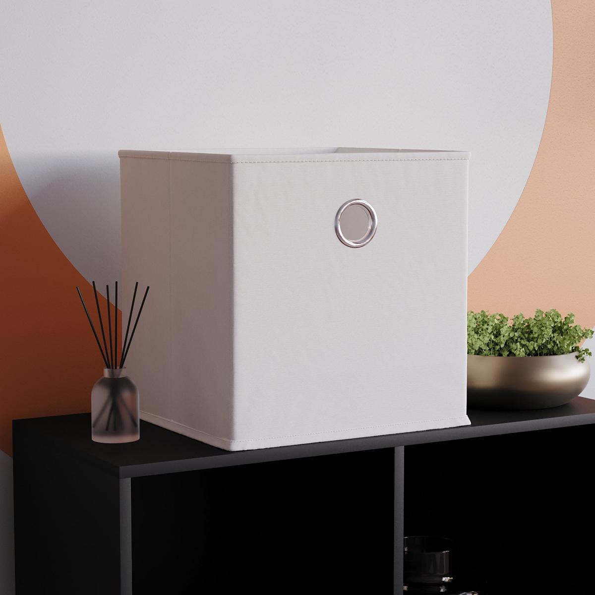 Vida Designs Durham Storage Basket Cube White – image 1