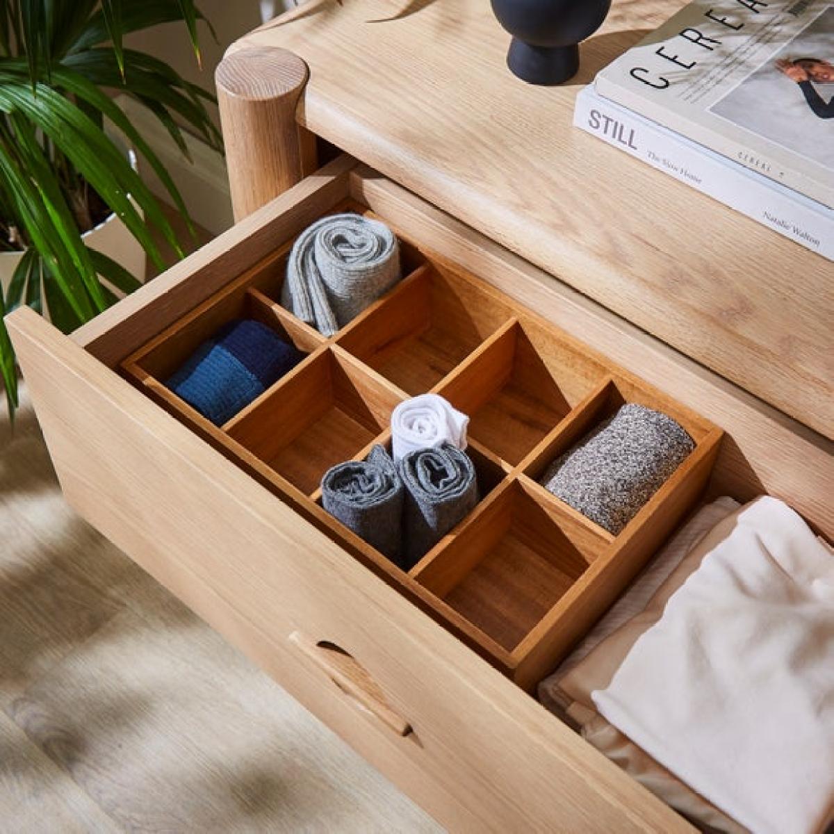 The Edited Life 8 Compartment Wooden Drawer Organiser – image 2