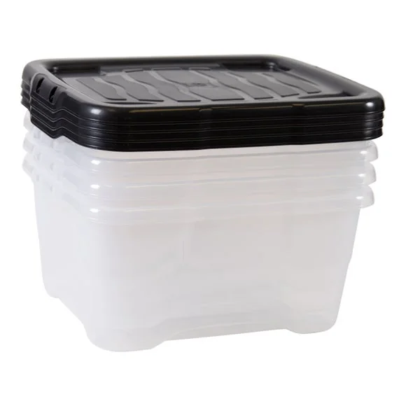 Strata Set of 4 10L Curve Storage Boxes with Lids – image 2