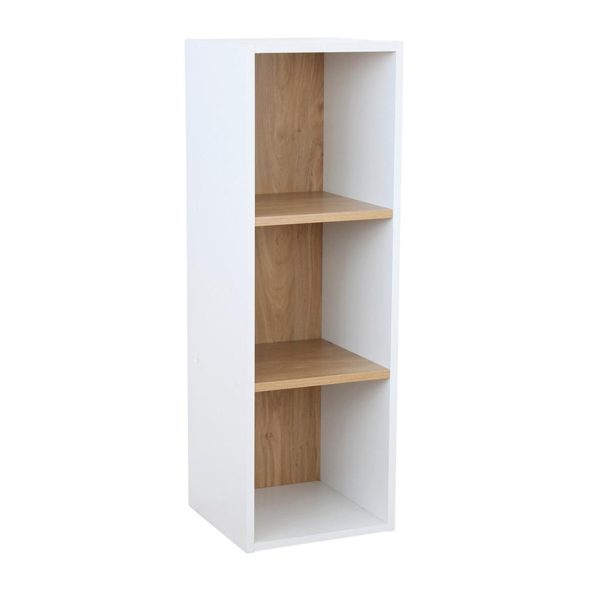 Rome Modular 3 Cube Floor Standing Shelving Unit White – image 2