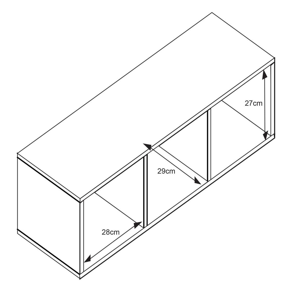Rome Modular 3 Cube Floor Standing Shelving Unit White – image 5